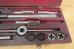 Tap and Die Sets with Assorted Handles in Cases