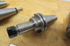 CAT40 ER16 Collet Type Tool Holders (6pcs), (2) Accutek 4" Gage Length Balanced to 15000 RPM, (3) GS (Sowa) 3.5" Gage Lenght, (1) Accutek 4" Gage Balanced 25000 RPM