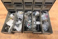 Multi Bin 15 Drawer Organizer with Contents of  Hardware and Tooling