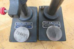 Van Keuren 16" Indicator Stands (2 pcs) with (2) Gertner Magnetic Base Stands with 1/2" & 3/4" Shank Holders