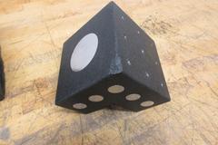 Granite Angle Plate 6" x 6" x 6" with Magnetic Inserts and 1/4-20 Mounting Holes in Protective Case