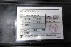 Used Haas Servo Axis Motor Sigma 1- 09 (Long) Part #93-62-0013 (Yaskawa Model USAGED-09A22K), With Coupling