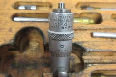 Starrett #124 Mechanical Inside Micrometer Set: 2 to 12" Range, 10 Extension Rods, Starrett 0-1" Travel Incdicator and 0-1" Pressure Micrometer **Unknown Brand**