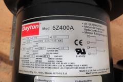  DAYTON AC Gearmotor Model 6Z400A: Parallel, Single Output Shaft, Split-Phase, TEFC, 8.5 RPM, 974 in-lb Max Torque with Dayton 4Z447A Magnetic Disc Brake