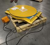 Roto-Max RTMX-30 Hydraulic Lift Rotating Roller Table, with Foot Control and Safety Skirting ***Looks Unused***