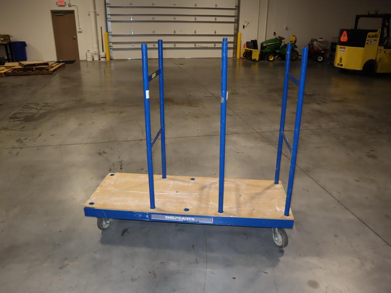 Adapa Rolling Steel Panel Cart, Moveable Dividers, 4 Swivel Wheels