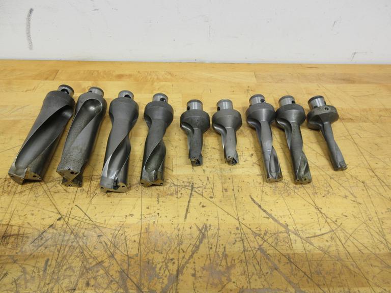 Komet Inserted Drill Tool Holders with ABS50 Modular Mounting, (9 pcs) Sizes Approx .75" - 1.75"
