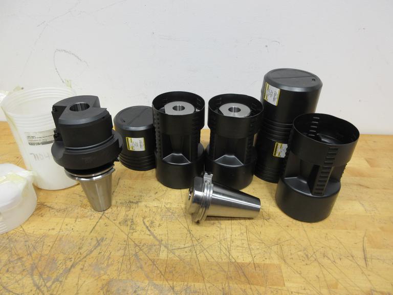 Guhring CAT50 Tool Holders 25.05mm = .986" End Mill Type, (3pcs), And (1) Komet CAT50 1.25" End Mill w/ Bore Chamfer Inserts ***New In Packages***