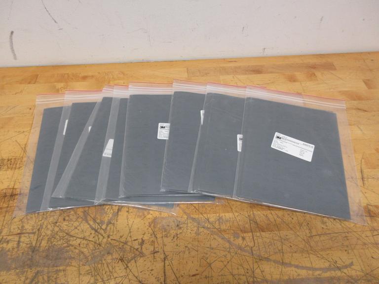 3M 468L Micro Finishing Film Sheets, 30 Micron, (8) Packages of 25 Sheets Ea. 8-1/2" x 11" Size
