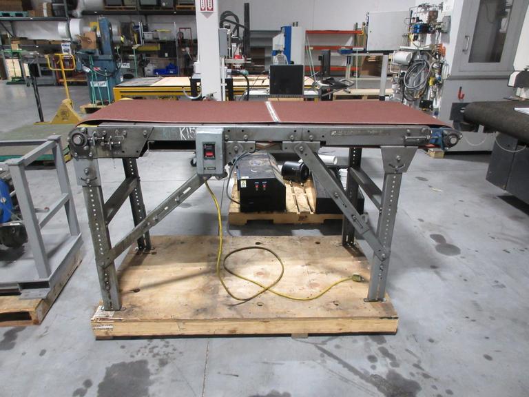 New London Engineering Adjustable Height, Motorized Conveyor Belt 24" x 72"