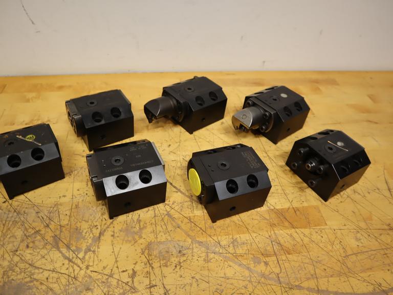 Kennametal KM-LOC Mori 35mm x 76mm Bolt On Tool Block, (7 Holders) Uses KM40 Quick Change Tool Heads