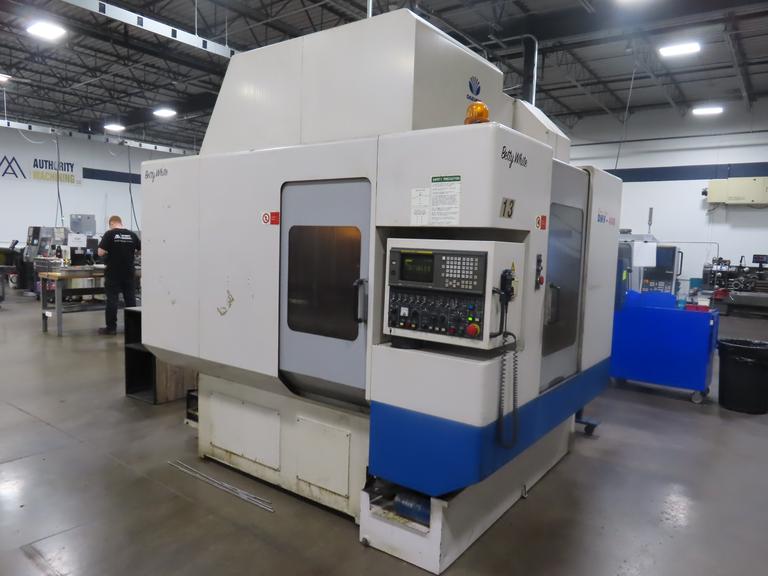 Daewoo DMV-400 CNC Vertical Machining Center with Automatic Pallet Changer, Fanuc 18, 30 ATC, Thru Spindle Coolant