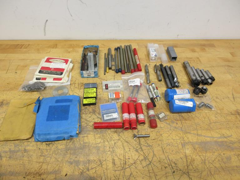 Milling and Lathe Tooling Lot, Brazed Stick Turning Tools, Reamers, HSS and Carbide Endmills, ER20 & 16 Tool Holders, Dovetail Cutters, Slitting Saws