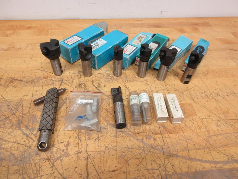 Enco Indexable Milling Tool Holders Assorted with Everede Tools and Bits, Dimond Nib Holder with Nibs