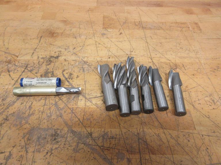 HSS End Mills, 2 Flute, 4 Flute, (1) Tapered