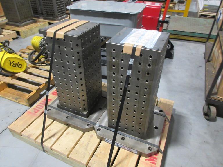 Tombstone City 500mm Square Tombstone with Hole Grid (2pcs), 11.81" Width Column 29.62" Height
