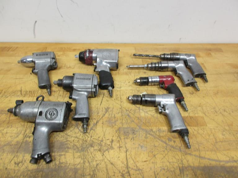 Pneumatic Air Ratchets and Drills with Keyed Chucks, Central Pneumatics, Ingersoll Rand, Sioux