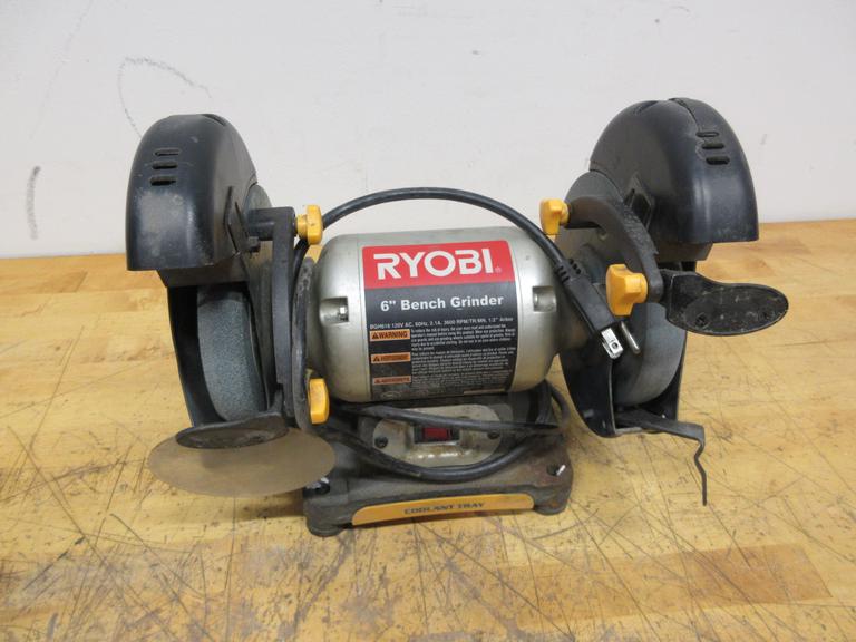 Ryobi BGH616 6" Bench Grinder with Coolant Tray
