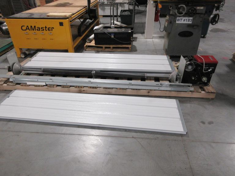 Liftmaster My-Q Logic 5.0, 1/2 hp Garage Door Opener, with 98"W x 96"H Garage Plain Steel Garage Door and Accessories
