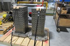 Tombstone City 500mm Square Tombstone with Hole Grid (2pcs), 11.81" Width Column 29.62" Height