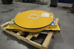 Roto-Max RTMX-30 Hydraulic Lift Rotating Roller Table, with Foot Control and Safety Skirting ***Looks Unused***
