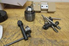 Haas 09-0051 40 Taper Spindle Wiper Set, New Jacobs #14N Keyed Chuck and Keys, Chick 2" Vise Jaws, 5C Emergency Collet, South Bend Lathe Cross Slide Feed Nuts