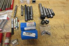 Milling and Lathe Tooling Lot, Brazed Stick Turning Tools, Reamers, HSS and Carbide Endmills, ER20 & 16 Tool Holders, Dovetail Cutters, Slitting Saws