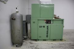 Sullair LS-16-75/A 75 HP Rotary Screw Air Compressor with Receiver Tank