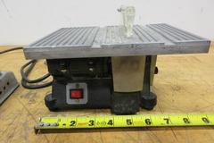 Miniature Table Saw with Remote Foot Pedal, 3.5" Blade, 7.5" x 5.5" Cutting Table