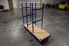 Adapa Rolling Steel Panel Cart, Moveable Dividers, 4 Swivel Wheels