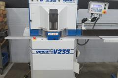 OMGA V235FNC Double Mitre Circular Saw, 90 Degree Fixed, FP2000 Programmable Work Stop, 350mm Blade