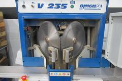 OMGA V235FNC Double Mitre Circular Saw, 90 Degree Fixed, FP2000 Programmable Work Stop, 350mm Blade