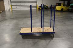 Adapa Rolling Steel Panel Cart, Moveable Dividers, 4 Swivel Wheels