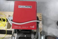 Liftmaster My-Q Logic 5.0, 1/2 hp Garage Door Opener, with 98"W x 96"H Garage Plain Steel Garage Door and Accessories