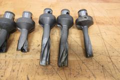 Komet Inserted Drill Tool Holders with ABS50 Modular Mounting, (9 pcs) Sizes Approx .75" - 1.75"