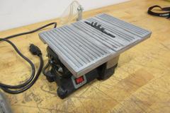 Miniature Table Saw with Remote Foot Pedal, 3.5" Blade, 7.5" x 5.5" Cutting Table
