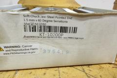 3-Jaw Chuck 1.5mm x 60 Deg Serrated Aluminum Pie Jaws (2 Sets), and Steel Jaws (1) Set