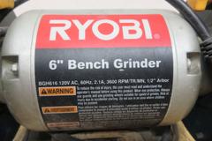 Ryobi BGH616 6" Bench Grinder with Coolant Tray