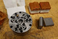 Microcentric 4-120-3, Rotating Air Chucks, 4" 3-Jaw with (2) 07 045 200 Top Jaw Blanks, Missing ***New in Packaging***