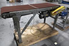 New London Engineering Adjustable Height, Motorized Conveyor Belt 24" x 72"