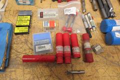 Milling and Lathe Tooling Lot, Brazed Stick Turning Tools, Reamers, HSS and Carbide Endmills, ER20 & 16 Tool Holders, Dovetail Cutters, Slitting Saws