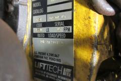 Budgit BAH0215 Pneumatic 2 Ton Chain Hoist with Metal Chain Catcher and Connection Hoses, **No Pendant Control**