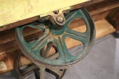 Antique Nutting Railroad Style Cart, 14" Center Wheels with 7" Swivel Wheels and Moveable Handles ***Vintage Nutting Brand Hardware***