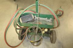 Oxy Acetylene Torch Cart with Torch, Tubing Regulators and Assorted Accessories
