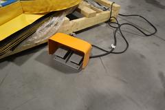 Roto-Max RTMX-30 Hydraulic Lift Rotating Roller Table, with Foot Control and Safety Skirting ***Looks Unused***
