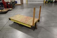 Antique Nutting Railroad Style Cart, 14" Center Wheels with 7" Swivel Wheels and Moveable Handles ***Vintage Nutting Brand Hardware***