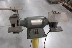 Dayton 4Z123F 6" Double End Pedestal Grinder, 115V Single Phase with Adjustable Work Tables and Safety Guards