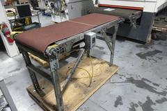 New London Engineering Adjustable Height, Motorized Conveyor Belt 24" x 72"