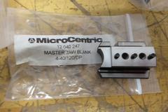 Microcentric 4-120-3, Rotating Air Chucks, 4" 3-Jaw with (6) 12 040 247 Spare Master Jaw Blanks  ***Looks New, Unused***