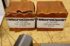 Microcentric 4-120-3, Rotating Air Chucks, 4" 3-Jaw with (2) 07 045 200 Top Jaw Blanks, Missing ***New in Packaging***